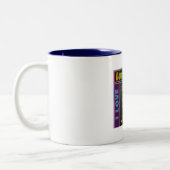 "I LIEBE Los Angeles" Sun, Palm Tree & Surfer Cup Zweifarbige Tasse (Links)