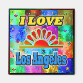 I LIEBE Los Angeles Sun & Palms Magnet (Vorne)
