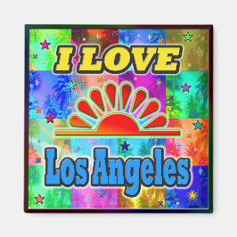 I LIEBE Los Angeles Sun & Palms Magnet