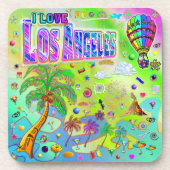 I LIEBE Los Angeles Timeless Melody Untersetzer (Vorderseite)