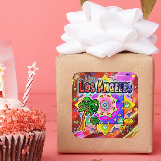 I LIEBE Los Angeles Tropical Friends Sticker (Party)