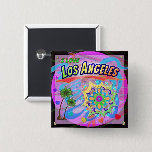 I LIEBE Los Angeles True Progress Button (Vorne & Hinten)