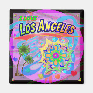 I LIEBE Los Angeles True Progress Magnet