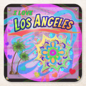 I LIEBE Los Angeles True Progress Untersetzer (Vorderseite)
