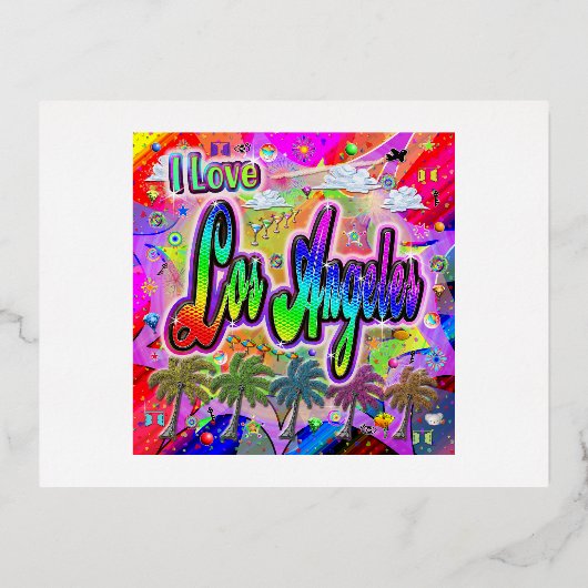 I LIEBE Los Angeles Vista Express Postkarte (Vorderseite)