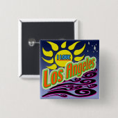 "I LIEBE Los Angles: Night Sunshine Square" Schalt Button (Vorne & Hinten)