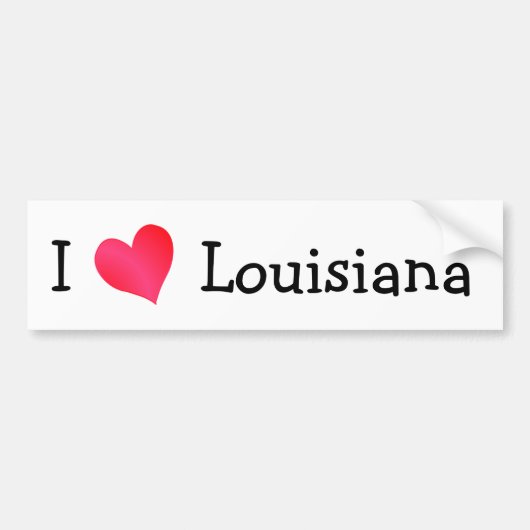 I Liebe Louisiana Autoaufkleber (Vorne)