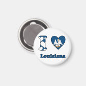 I Liebe Louisiana Magnet (Vorderseite/Rückseite)