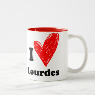 I Liebe Lourdes Zweifarbige Tasse