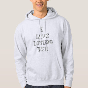 I Liebe Love Sie Romantische Valentine Typografie Hoodie