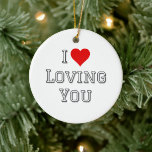 I Liebe Love Sie Romantische Valentine Typografie Keramik Ornament