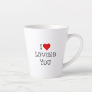 I Liebe Love Sie Romantische Valentine Typografie Milchtasse