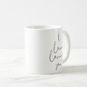 "I Liebe love you" Einfache handgeschriebene Typog Kaffeetasse (VorderseiteRechts)