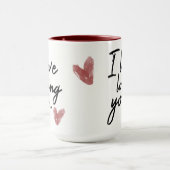 "I Liebe love you" Typografie mit Herz Tasse (Zentrum)