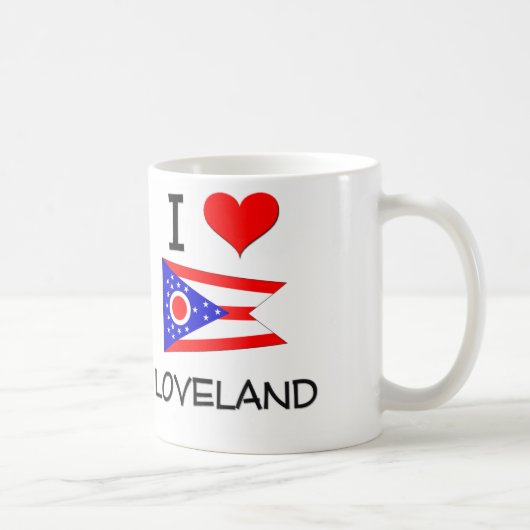 I Liebe Loveland Ohio Kaffeetasse (Rechts)