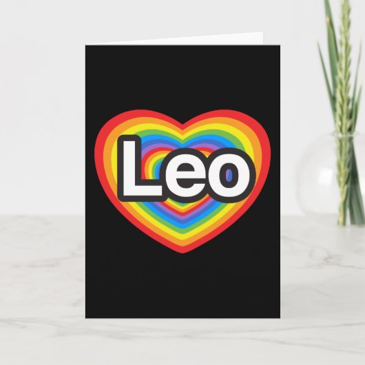 I Liebe Löwe. Liebe I Sie Löwe. Herz Karte (Vorderseite)