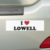I Liebe Lowell Massachusetts Autoaufkleber (Auf Auto)