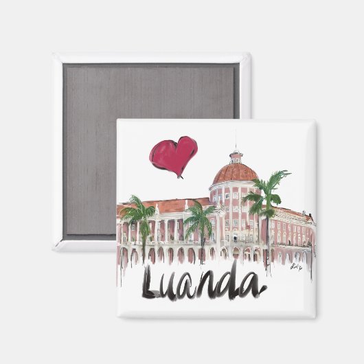 I Liebe Luanda Magnet (Vorderseite/Rückseite)