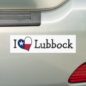 I Liebe Lubbock Texas Autoaufkleber (Auf Auto)