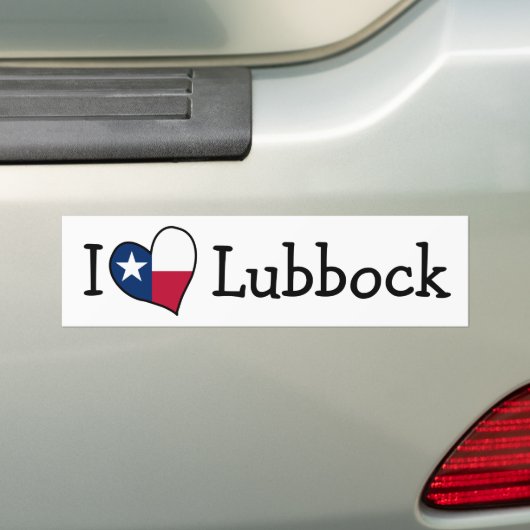 I Liebe Lubbock Texas Autoaufkleber (Auf Auto)