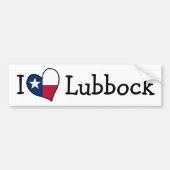 I Liebe Lubbock Texas Autoaufkleber (Vorne)