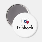 I Liebe Lubbock Texas Magnet (Vorderseite/Rückseite)