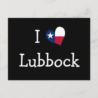 I Liebe Lubbock Texas Postkarte