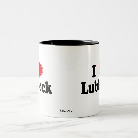 I Liebe Lubbock Zweifarbige Tasse (Mittel)