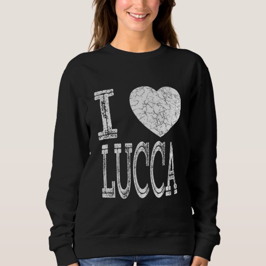 I Liebe Lucca Valentine Boyfriend Son Boy Heart Hu Sweatshirt (Vorderseite)
