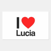 i Liebe lucia Rechteckiger Aufkleber (Vorderseite)