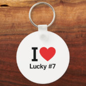 I Liebe Lucky #7 Schlüsselanhänger (Vorderseite)