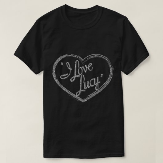 I Liebe Lucy Glitzer Logo T-Shirt (Design vorne)