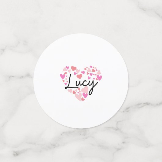 I Liebe Lucy Konfetti (Klein Vorderseite)