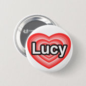 I Liebe Lucy. Liebe I Sie Lucy. Herz Button (Vorne & Hinten)