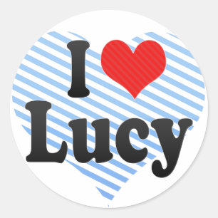 I Liebe Lucy Runder Aufkleber