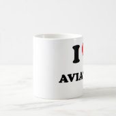 I Liebe-Luftfahrt Kaffeetasse (Mittel)