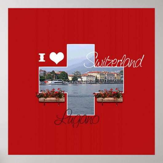 I Liebe Lugano, Schweiz - Poster (Vorne)