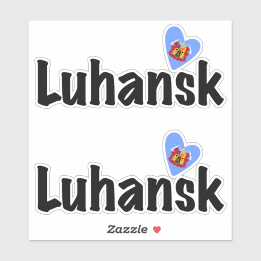 I Liebe Luhansk, Ukraine Aufkleber (Blatt)