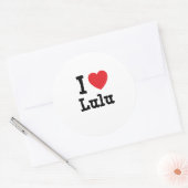 I Liebe Lulu T - Shirt Runder Aufkleber (Umschlag)