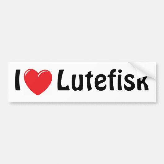 I Liebe Lutefisk Autoaufkleber (Vorne)