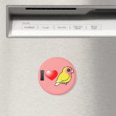 I Liebe Lutino Peach-face Lovebirds Magnet (In Situ (Geschirrspüler))
