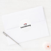 I Liebe Luxemburger Flagge Runder Aufkleber (Umschlag)