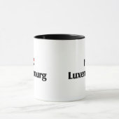 I Liebe Luxemburger Flagge Tasse (Zentrum)