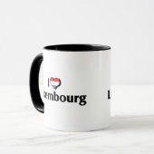 I Liebe Luxemburger Flagge Tasse (Vorderseite Links)
