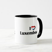 I Liebe Luxemburger Flagge Tasse (VorderseiteRechts)