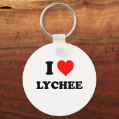 I Liebe Lychee (Lebensmittel) Schlüsselanhänger (Vorderseite)