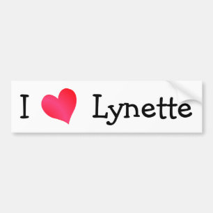 I Liebe Lynette Autoaufkleber