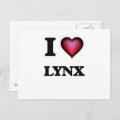 I Liebe Lynx Postkarte (Vorne/Hinten)