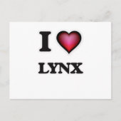 I Liebe Lynx Postkarte (Vorderseite)