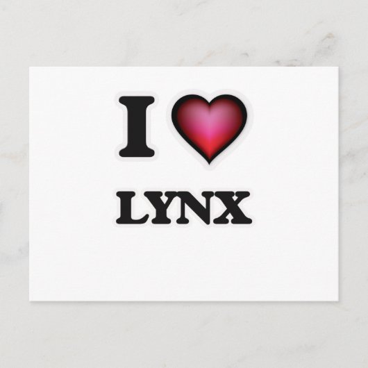 I Liebe Lynx Postkarte (Vorderseite)